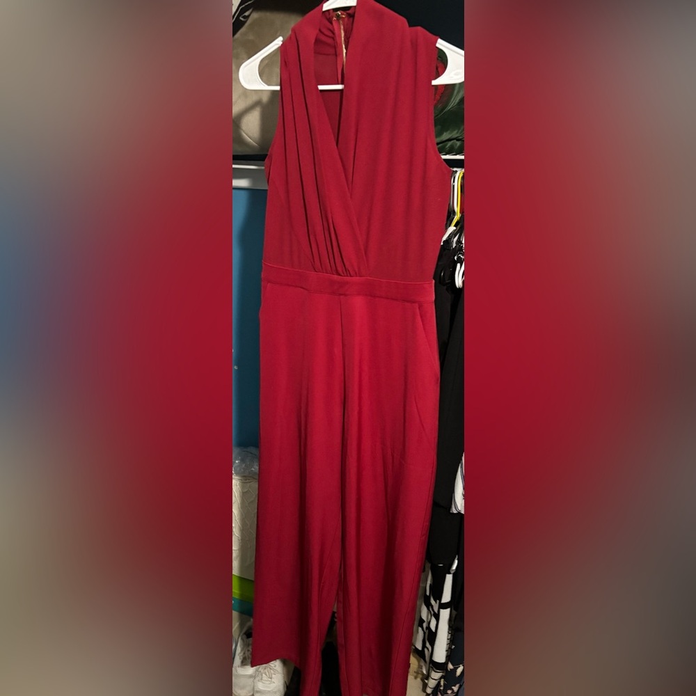 Red dress jumpsuit